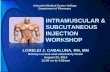 Intramuscular and sucutaneous workshop
