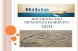 Doctrines and principles in serving god