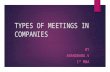 Types of meetings in companies