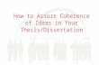 Assuring coherence of ideas