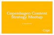 Copenhagen Content Strategy Meetup Sep 15 (in Danish)