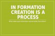 Information Creation is a Process