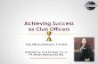 Toastmasters: Achieving Success as Club Officers