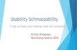 Usability Schmoozability: Make your website work for customers