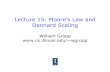 Lecture 15: Moore's Law and Dennard Scaling