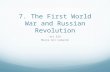 First World War and Russian Revolution