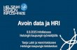 Avoin data ja HRI -infotilaisuus 9.9.2015