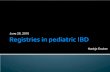 Presentation - Registries in pediatric IBD
