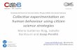 Collective experimentation on human behaviour using citizen science practices