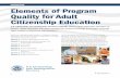Elements of Program Quality for Adult Citizenship Education
