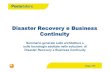 Disaster Recovery e Business Continuity