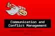 Communication and Conflict Management