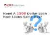 Consider 1500 Dollar Loans When You Needs Short-Term Cash Support