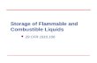 Storage of Flammable Combustible Liquids