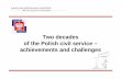 Two decades of the Polish civil service - presentation