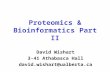 Proteomics & Bioinformatics: A Canadian Perspective