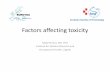Factors affecting toxicity - htd.hr