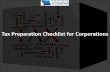 Tax Preparation Checklist for Corporations