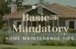 WAVE Home Solutions: Basic Mandatory Home Maintenance Tips
