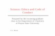 Science: Ethics and Code of Conduct