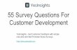 55 Customer Development Survey Questions!