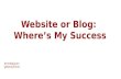 Website or blog  where's my success