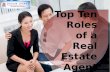 top 10 roles of real estate  agent