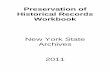 Preservation of Historical Records Workbook New York State ...