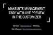 Make site management easy with live preview in the customizer