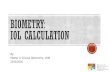 Biometry: Iol calculation