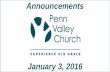 Penn Valley Church Announcements 1 3-16