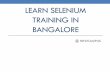 Selenium Testing- Learn selenium training in Bangalore