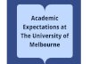 Learning expectationsat the Universityof Melbourne