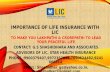 Importance of life insurance with lic