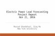 Load Forecasting Report November 21, 2016