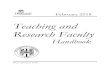 Teaching and Research Faculty Handbook