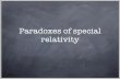 4 Paradoxes of special relativity