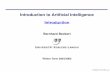 Introduction to Artificial Intelligence Introduction