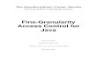 Fine-Granularity Access Control for Java