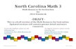 NC Math 3 Resources for Instruction