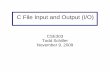 C File Input and Output (I/O)