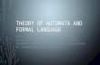 Theory of automata and formal language