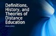 Chapter 2  Definitions, History, and Theories of Distance Education
