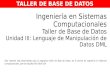 Taller de Base de Datos - Unidad 3 lenguage DML