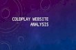 Cold play website analysis