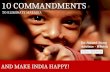 The 10 Commandments to Eliminate Malaria & Make India Happy