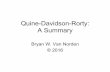 Quine-Davidson-Rorty Summary