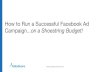How to Run a Successful Facebook Ad Campaign...on a Shoestring Budget!
