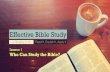 Who Can Study the Bible? (Effective Bible Study)