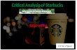 Critical Analysis of Starbucks